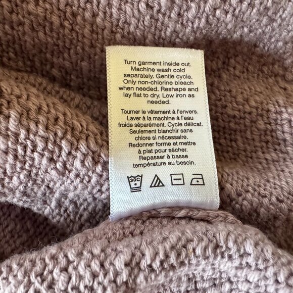 Coldwater Creek 100% Slub Cotton Mauve Short Sleeve Sweater, size XL - Picture 7 of 8